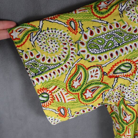 VTG Polo Ralph Lauren Shirt Mens XL Yellow Paisley Bob Camp Psychedelic 90s - Picture 4 of 12